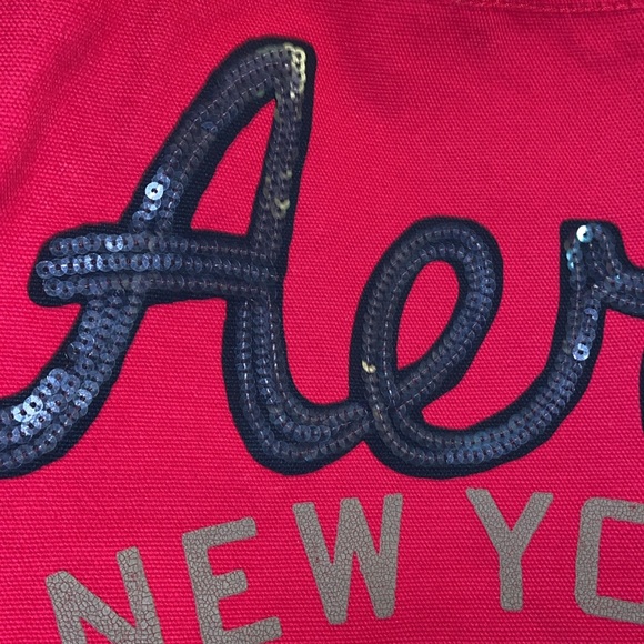 Aeropostale Canvas Tote Bag Fuschia - Picture 3 of 6
